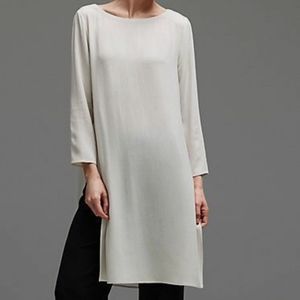 Eileen Fisher Side Slit Silk Tunic Dress